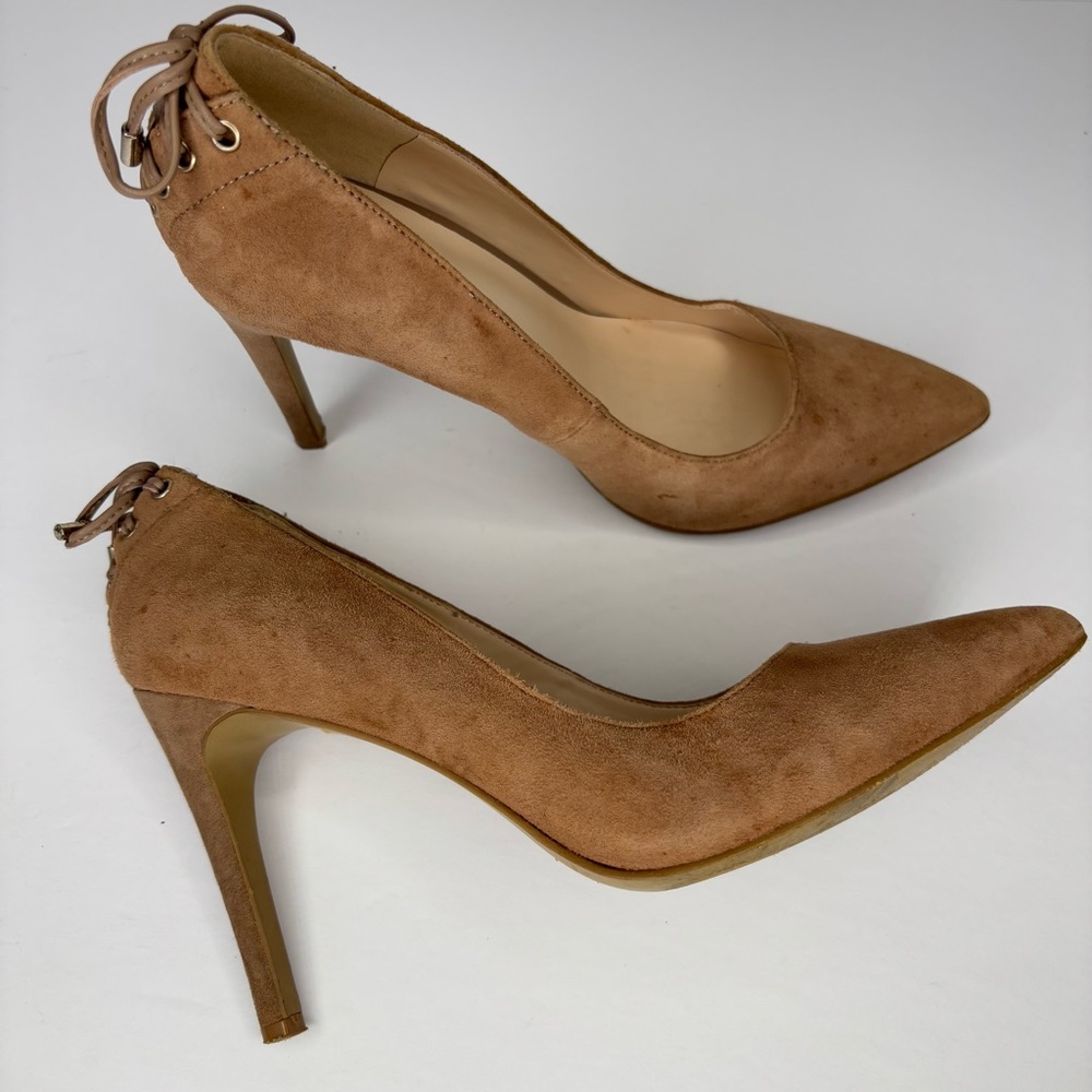 SH3 Nine West Zulma High Heels Stiletto Genuine Leather Suede Pointed Toe‎ 7M